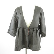 Camicetta donna Rccat grigio lino manica 3/4 F usata