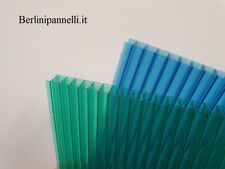 Policarbonato alveolare sp. 10 mm protetto UV - VERDE o AZZURRO