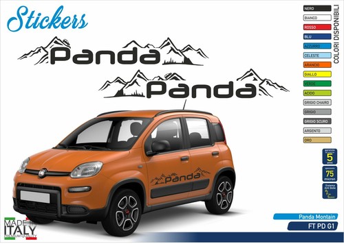 Adesivi fiat panda montagne - fiat,