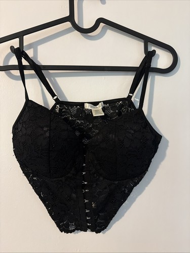 Bozzolo nero pizzo bustier - nero,
