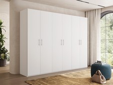 Armadio Swift camera da letto 2-3-4-6 ante battenti bianco opaco vari modelli