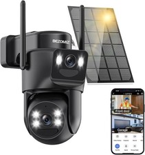 BEZOMIZ 4K Telecamera di sorveglianza WiFi Outdoor Doppio obiettivo 2.4G/5GHz