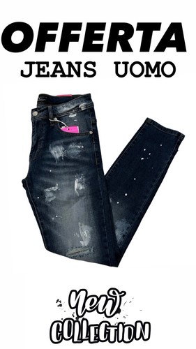 Jeans uomo denim pantaloni - denim,