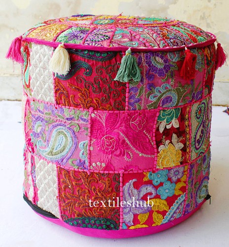 India pouf bohemien fatto - , a