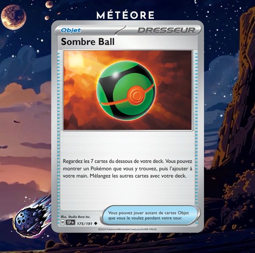 Carte pokémon sombre - carte, ball