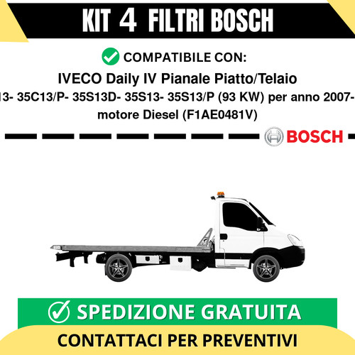 Kit bosch filtri tagliando - kit,