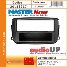 MASCHERINA RADIO 1 DIN SMART FORTWO 2010 AL 2014 ADATTATORE STEREO AUTO UN DIN