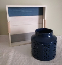 Zara Home Lanterna ceramica+vassoio abbinato giardino balcone terrazza