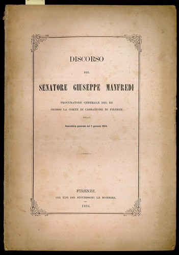 Discorso del senatore - del, giuseppe