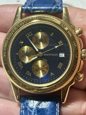 Orologio Cronografo Haudebert Quartz Placato  Oro 18 Kt.