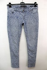 Guess Donna Pantalone Taglia 31/44 Blu Animalier Jeans Cotone Pant Woman Pants