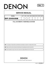 Manuale Di Servizio Per Denon
