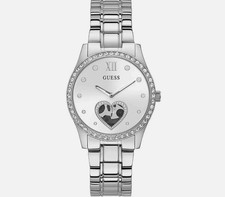 Orologio Donna GUESS BE LOVED GW08L1 in acciaio con swarovski e cuore 38mm