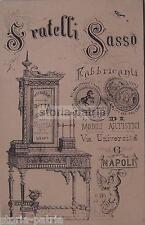 NAPOLI_ANTICA EBANISTERIA_MOBILI ARTISTICI_PALERMO_BELLA RARA PUBBLICITARIA