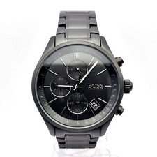 NUOVO OROLOGIO DA POLSO UOMO BOSS GRAND PRIX HB1513676 ACCIAIO INOX NERO