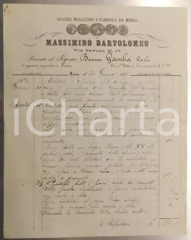 1896 torino via cavour - torino,