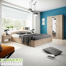 Camera da letto matrimoniale completa rovere SORRENTO arredamento moderno design