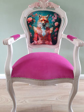 Sedia accento camera da letto da pranzo stile francese shabby chic con LADY FOX