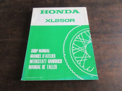 Honda xl250r 1984 manuale - xl250r,