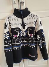 Pullover Norvegese Caldo  con Pelliccia Sintetica Piacevole Da Indossare