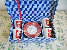 SET 4 TAZZINE con PIATTINI ( Porcellana - Galaxy )