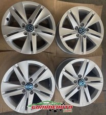 4 CERCHI IN LEGA 16 ORIGINALI AUDI 7.0X16 5X112 ET48 SILV. GOLF 6/7/8 SMONTA