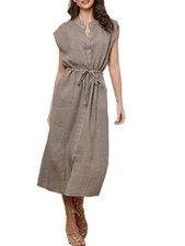 Maxi abito in lino, made in