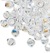 Perla, 48 Cristallo Aurora Boreale 3mm Xilion Bicono Swarovski Cristallo Perla (5328)