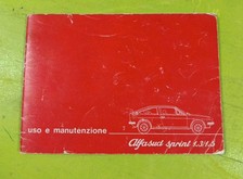 Libretto Uso E Manutenzione  Alfasud Sprint 1.3/1.5