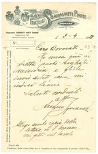 1928 SAONARA (PD) Fratelli SGARAVATTI Stabilimento Orticoltura - Lettera