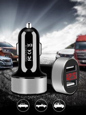 Caricabatteria Per Auto USB 3.1A Presa Accendisigari Voltmetro Digitale A LED