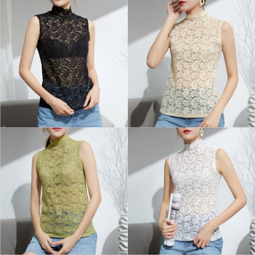 Blusa senza maniche pizzo - maniche, in