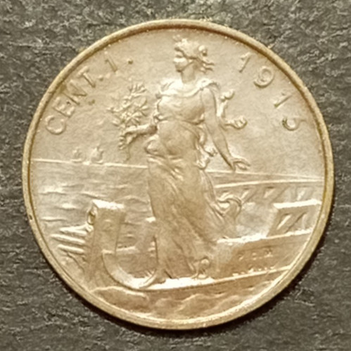 Centesimo lire prora 1913 - 1,