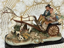 Fantastica Carrozza Con Coppia Innamorati Vintage Stile Capodimonte 