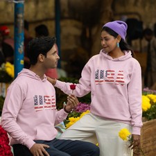 Felpa con cappuccio bandiera