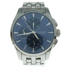 Orologio Automatico HAMILTON Jazzmaster Auto Chrono Cronografo Cinturino Blu