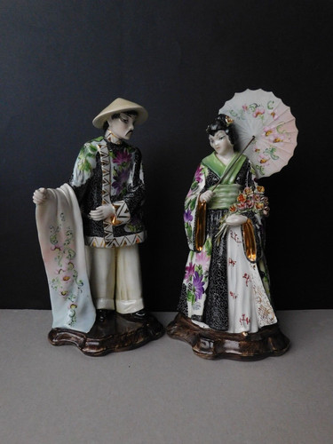 Figure ceramica coppia - figure, cinesi