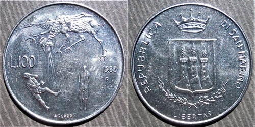 San marino 100 lire 1983 - #,