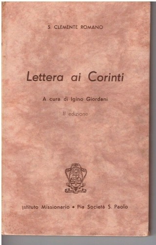 Lettera corinti clemente - ai, corinti,