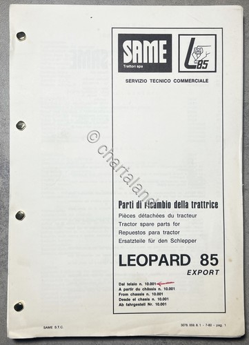 Catalogo parti ricambio - parti, di