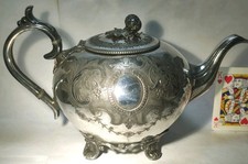 ANTIQUE Silver Plated TEAPOT