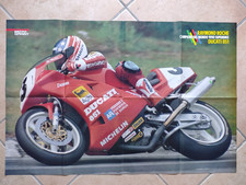 POSTER  RAYMOND ROCHE DUCATI 851 SUPERBIKE CAMPIONE DEL MONDO MOTOSPRINT