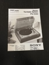 1976 SONY STEREO TURNTABLE PS 1350 GIRADISCHI VINTAGE AD PUBBLICITA EPOCA 