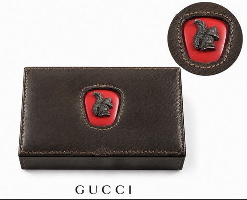 Gucci scatola pelle marrone - gucci,