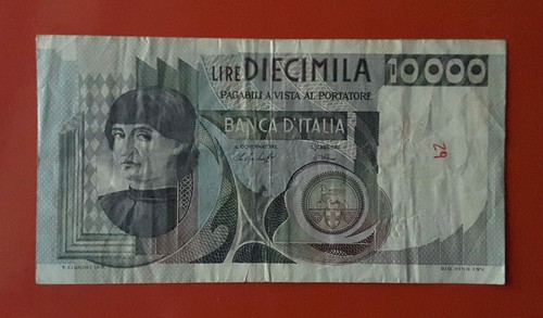 Banconota 10000 lire busto - banconota,