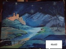 Fondale presepe su tela