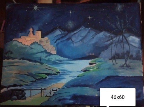 Fondale presepe tela - fondale, su