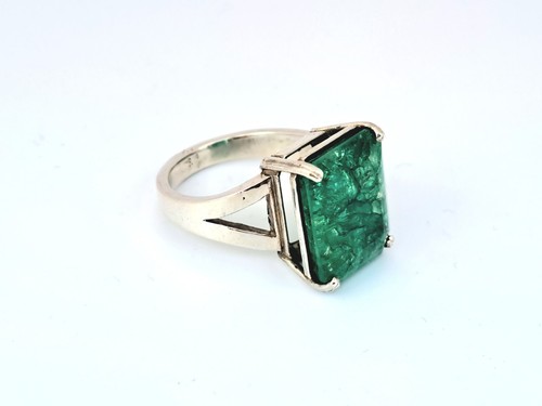 Anello argento con smeraldo - anello, in