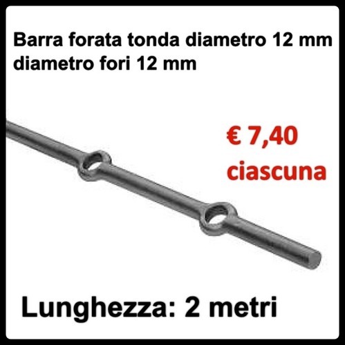 Barra forata ferro tonda - forata,