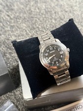 Orologio Seiko Brightz Kinetic Titanium Date 5J22-0D40 Unisex Quarzo Usato